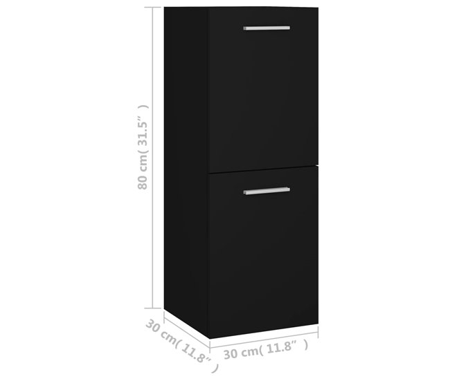Armario de baño madera contrachapada 30 Blanco
