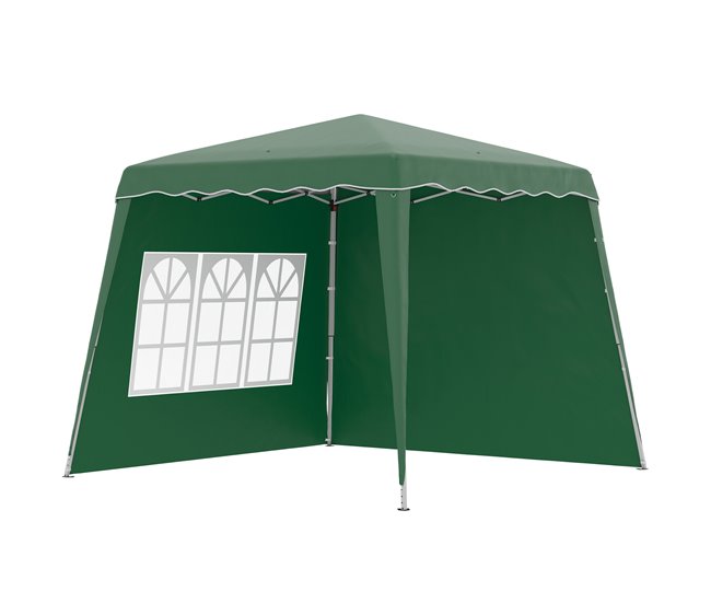 Carpa Plegable Tela Oxford, Acero Outsunny 289x289 Blanco