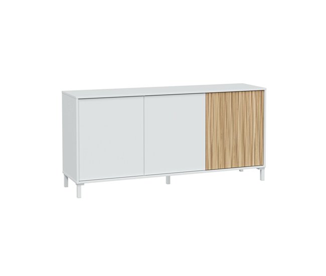 Aparador efecto madera Blanco/ Madera
