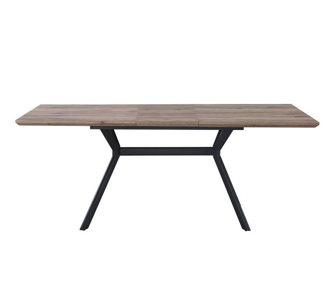 Mesa extensible color blanco OLIVIA Blanco/ Negro