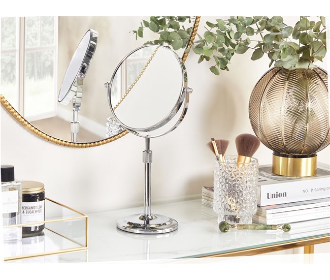 Beliani Espejo de maquillaje AVEYRON 20x13 Dorado