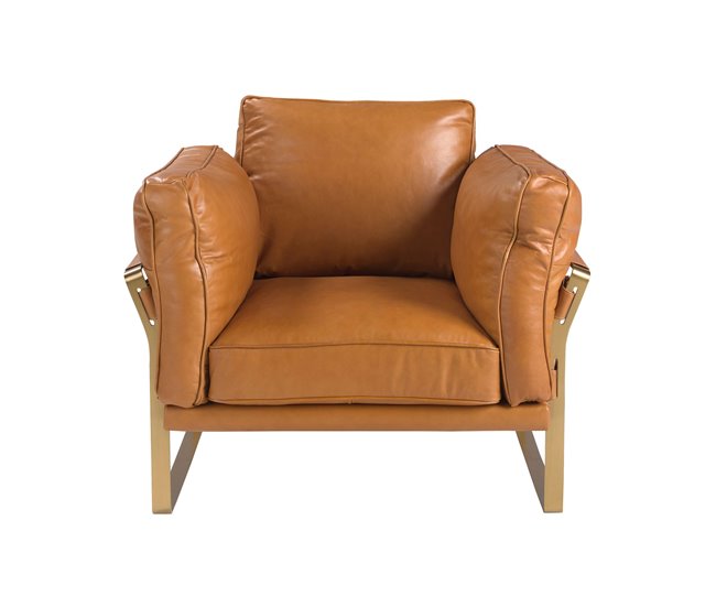 ANGEL CERDA Sillón piel camel Camel
