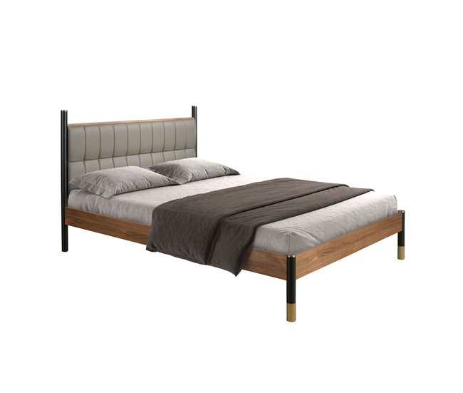 ANGEL CERDA Cama polipiel Gris Oscuro