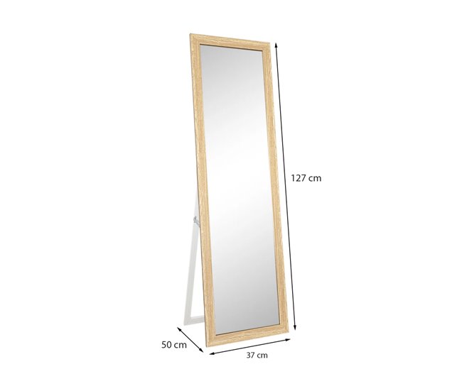 Acomoda Textil – Espejo Pie de Madera 30x0 Blanco