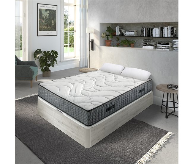 Pack colchón+canapé 150x190cm+2 almohadas XTRA POCKET Y9 SOMNALIS Madera