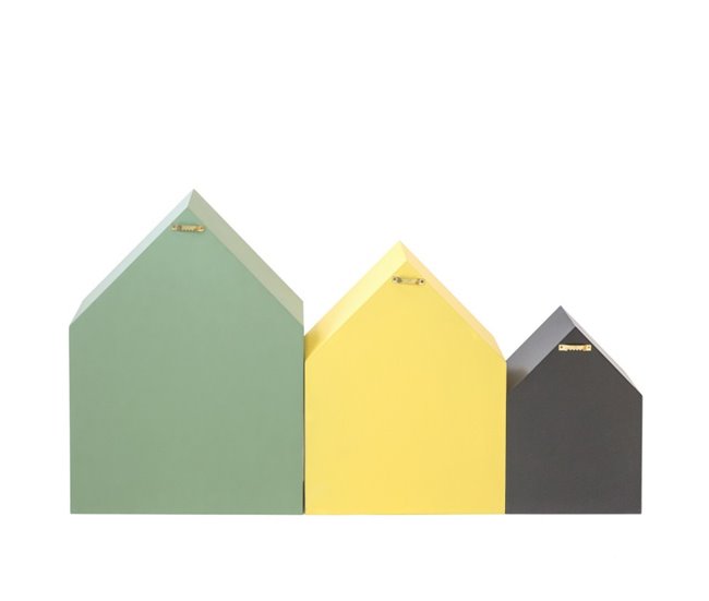 Estantes casita Set 3 Multicolor