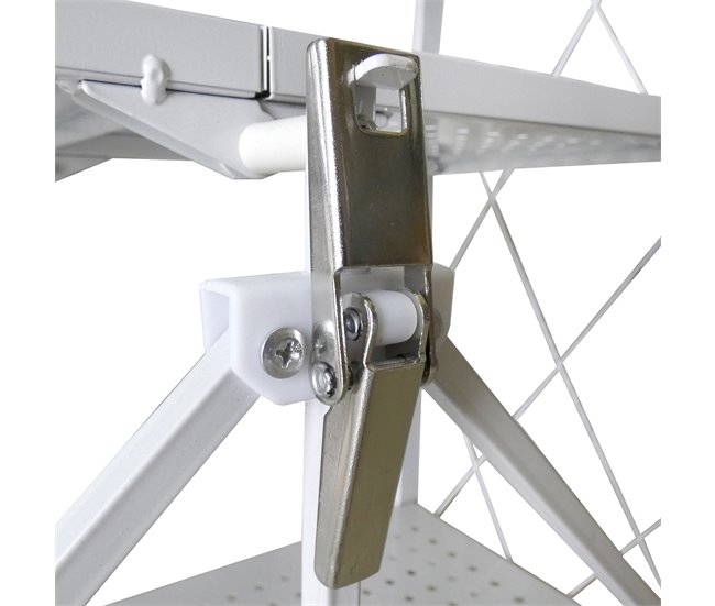 Estantería de Almacenaje Multiusos Plegable con Ruedas 35 Blanco