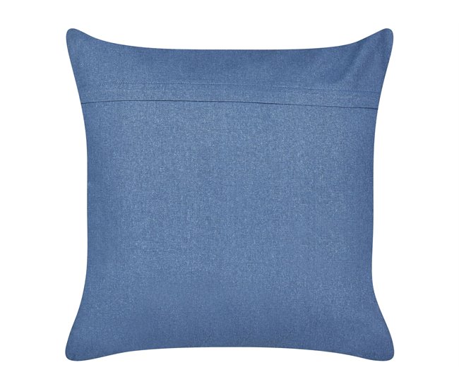 Beliani Cojín decorativo PENTAS Azul Marino