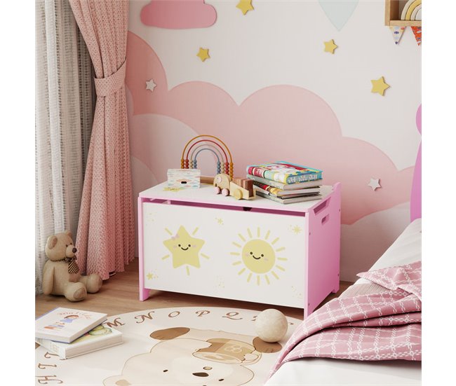 Caja Almacenaje Infantil MDF AIYAPLAY 60 Rosa