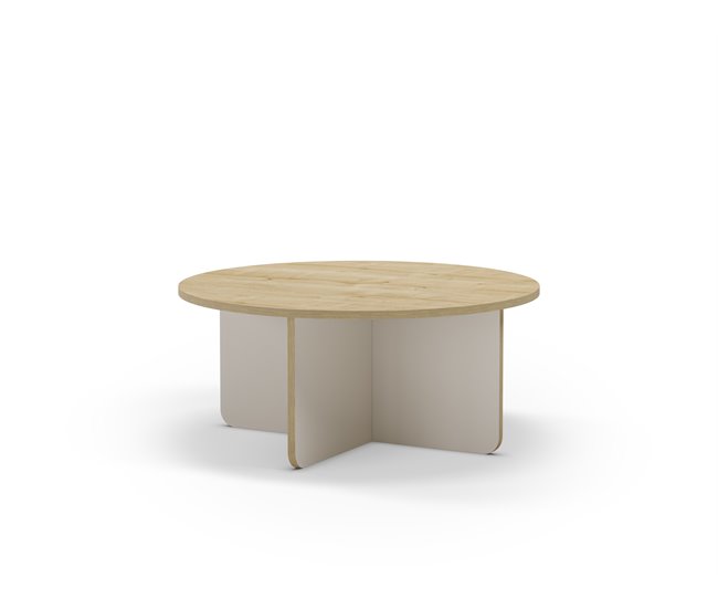 Mesa de centro redonda HILLARY Beige