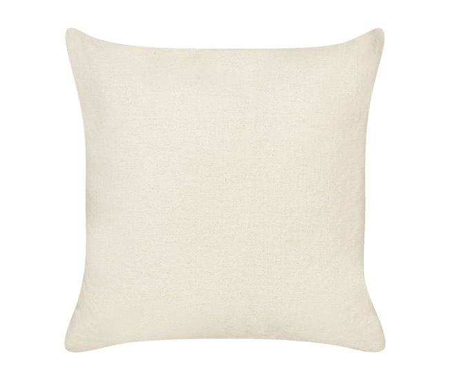 Beliani Cojín decorativo PLUMERIA Beige