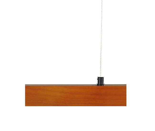 Beliani Lámpara colgante STEWARTS Madera Oscura