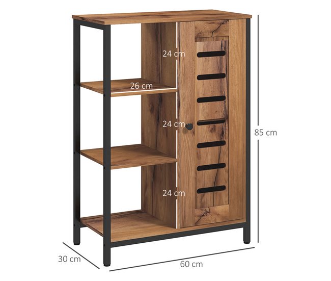 Armario de Baño Melamina de Madera kleankin, hogar - baño Marron