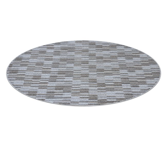 Alfombra LIBRA círculo 109 Rayas 100x100 Gris