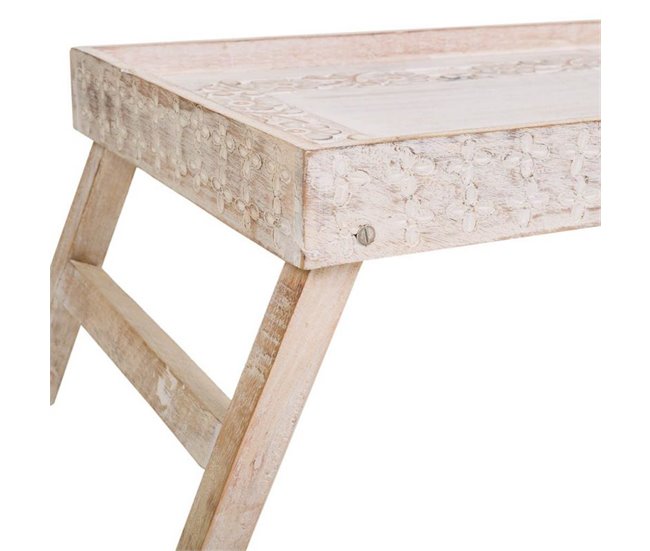 Bandeja de madera artesanal Blanco