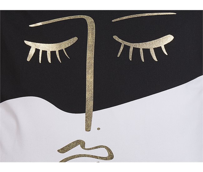 Beliani Cojín decorativo ABELIA Negro