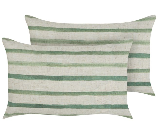 Beliani Cojín decorativo KAFRA 50x30 Verde