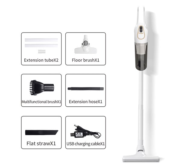 Aspiradora de mano inhalámbrica multi superficie para casa ó coche Multicolor