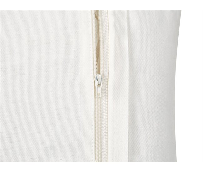 Beliani Cojín decorativo SCIRPUS Blanco/ Beige