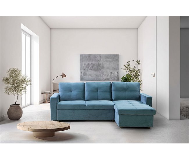 Sofa Cama Chaise Longue Pau Gris Claro