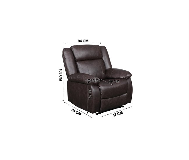 Sillón relax LOTUS color chocolate Chocolate