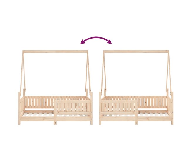 Estructura De Cama Infantil 145x76 Blanco