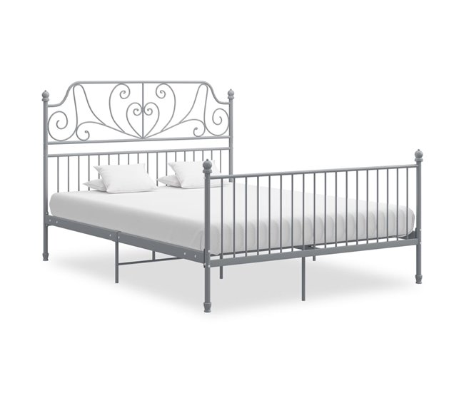 Estructura de cama de metal 160x200 Blanco