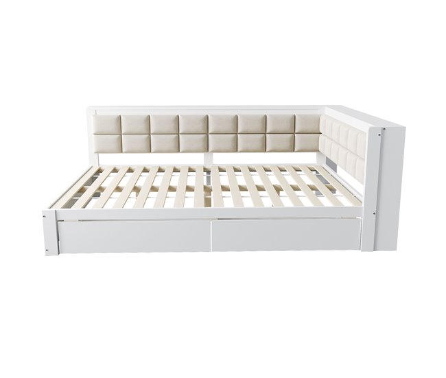 Camas de matrimonio 153x212 Blanco