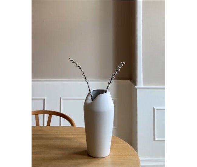 Beliani Jarrón decorativo APAMEA Blanco