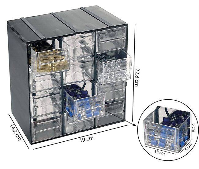 Armario multiusos 2 puertas en PVC Antracita