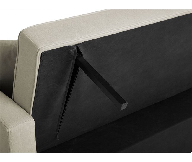 Beliani Sofá cama Poliéster GLOMMA Beige