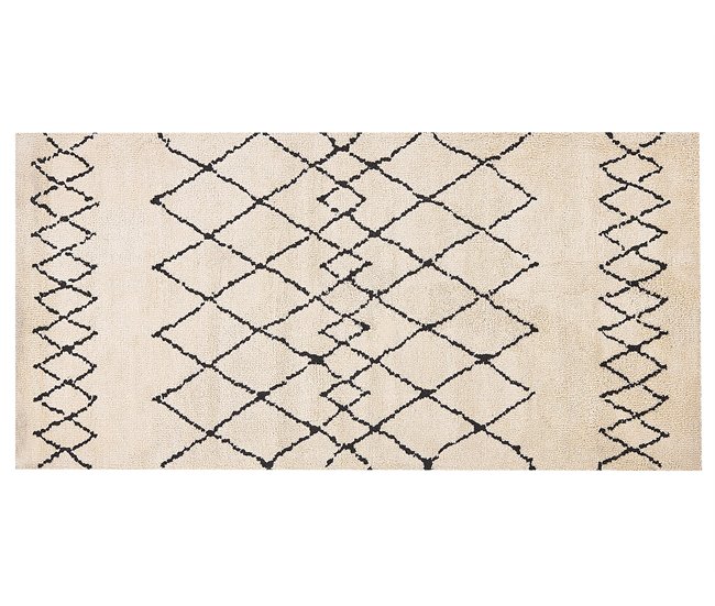 Beliani Alfombra de pelo corto HAVSA 80x150 Beige