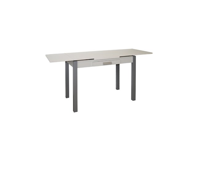 Mesa de Cocina Rectangular Extensible - Modelo SILANTA 60x100 Blanco