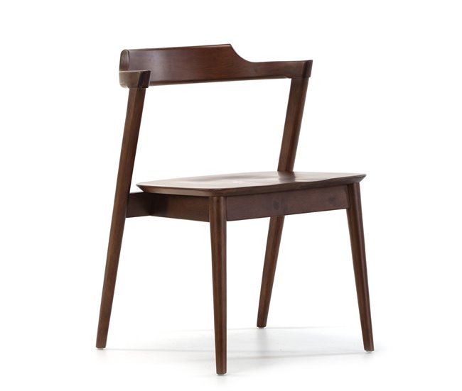 Juego de mesa y 4 sillas de comedor Venus 80x80 Nogal
