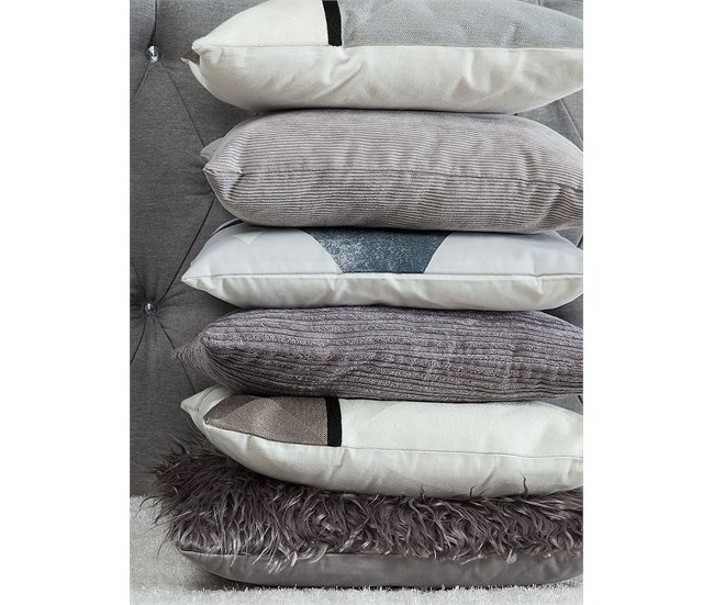 Beliani Cojín decorativo WEDELIA Gris