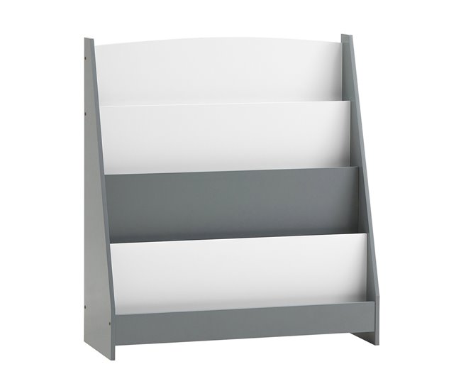 Estantería para niños con 4 Compartimentos KMB32-HG SoBuy Gris