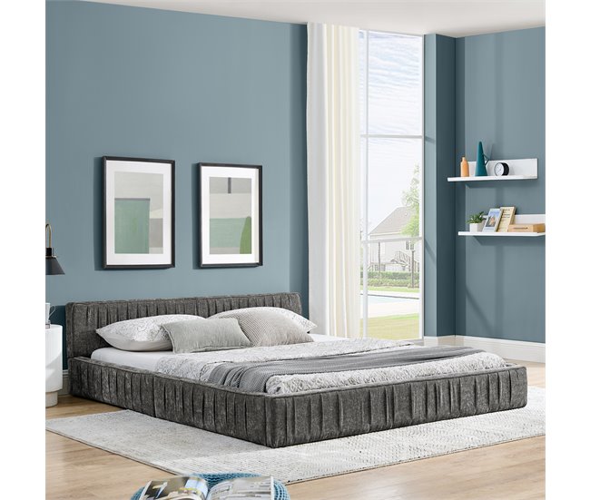 Camas de matrimonio 178x217 Gris