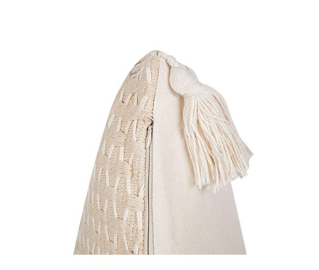 Beliani Cojín decorativo HAKONE 45x25 Beige