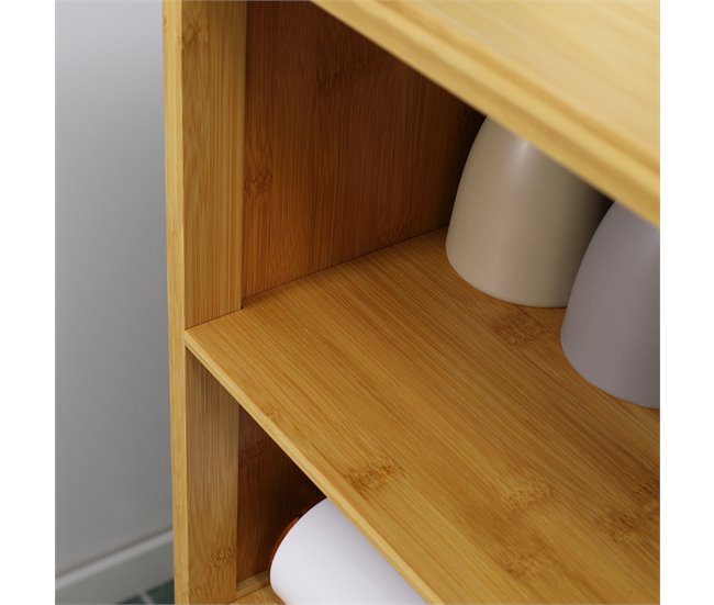 Armario de Baño Bambú kleankin, hogar - baño Marron