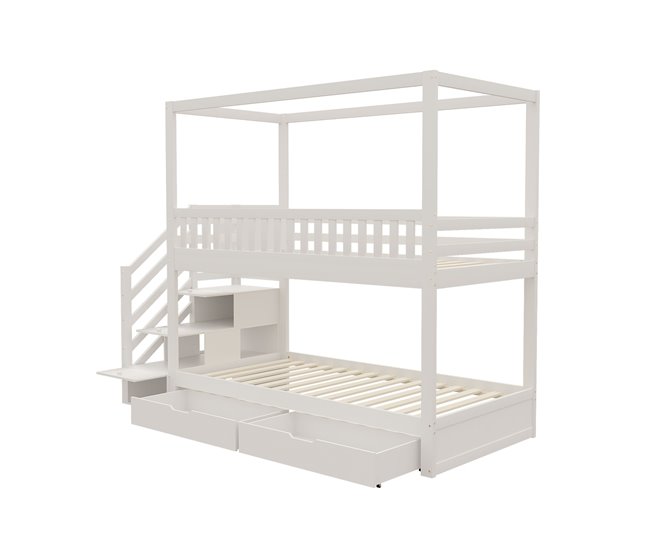 Cama litera 95x255 Blanco