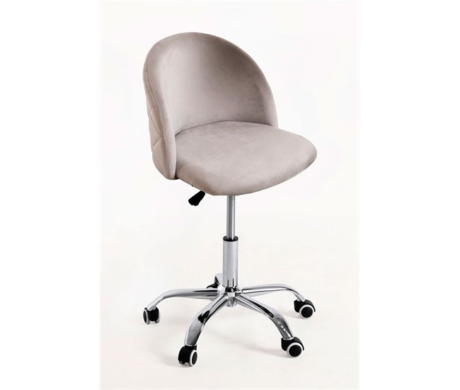 Silla Vint Terciopelo Office Gris