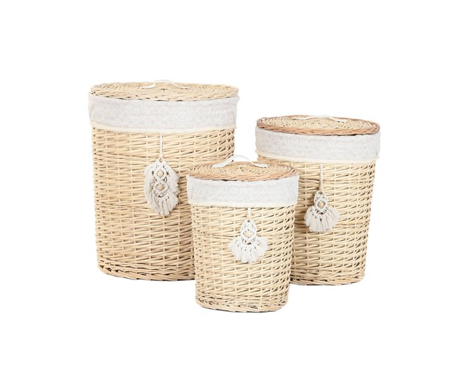 Cesto para la Ropa Sucia Natural
