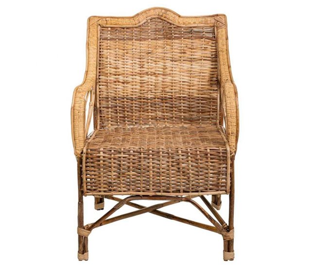 Sillón de bambú y ratán Marron