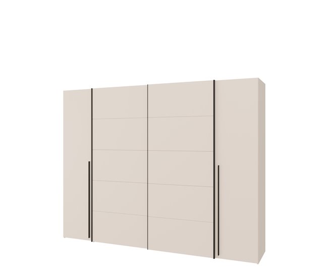 Armario SAND 210x270cm 2 puertas batientes y 2 puertas correderas Beige