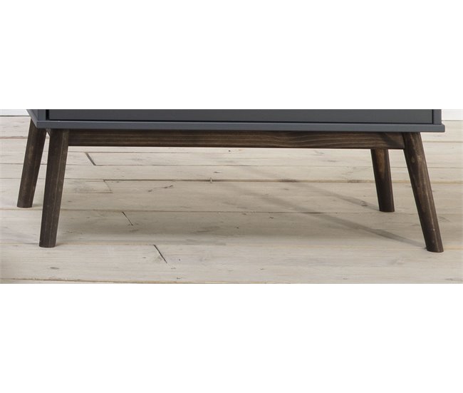 Cómoda 3 cajones NUSSA madera y gris Gris