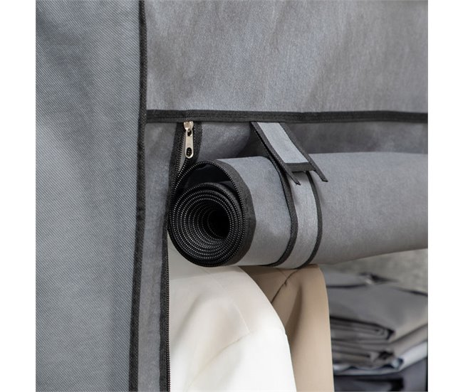 Armario de Tela Tela no Tejido, Acero HOMCOM Gris