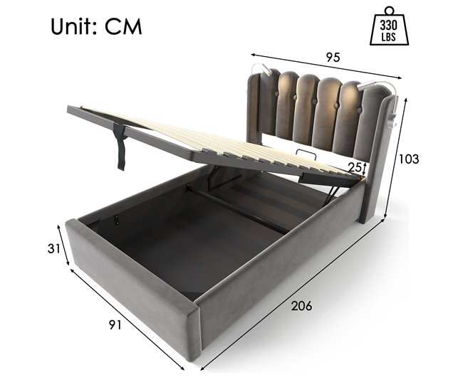 Canapés abatibles Gris