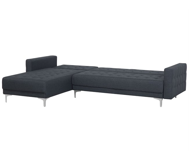 Beliani Sofá modular Poliéster ABERDEEN Gris Oscuro