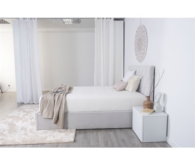 Cama abatible LUXURY II color gris claro 140x190cm Gris Claro