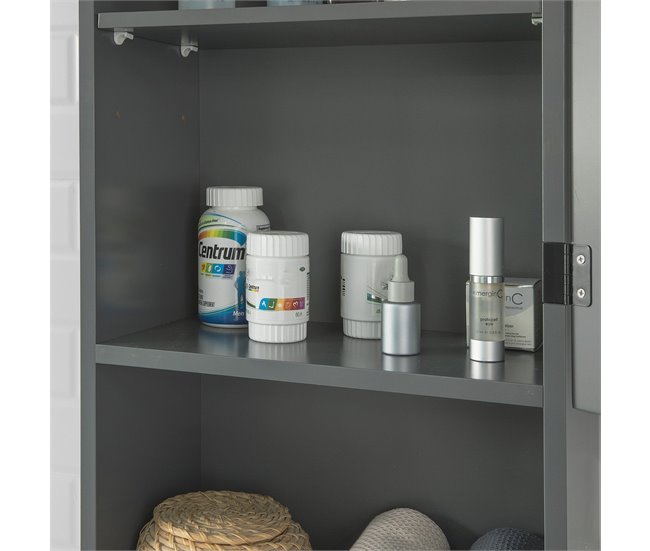 Armario de Pared con 3 estantes BZR25-DG SoBuy Gris Oscuro
